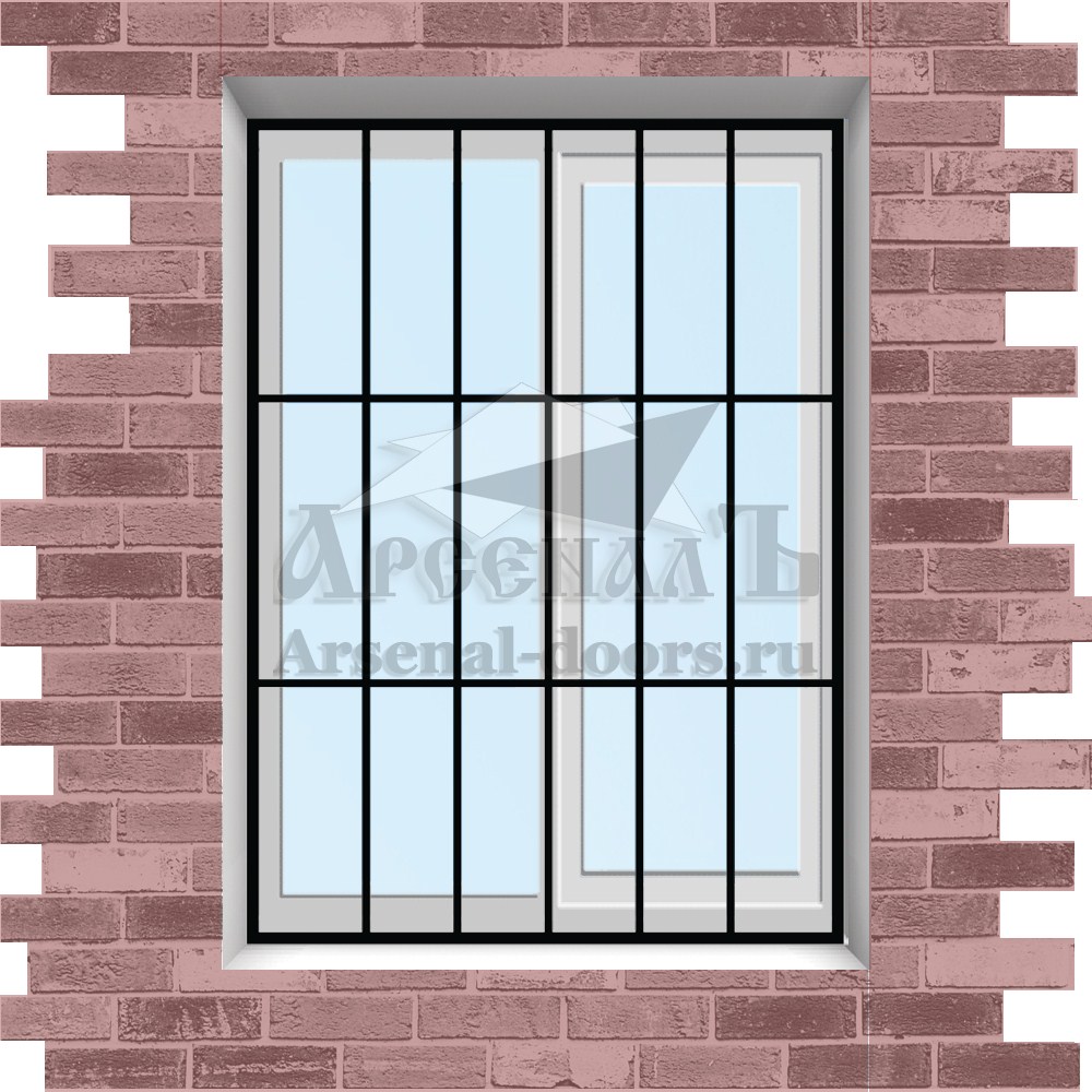 Сварная решетка на окно, балкон или лоджию МР01