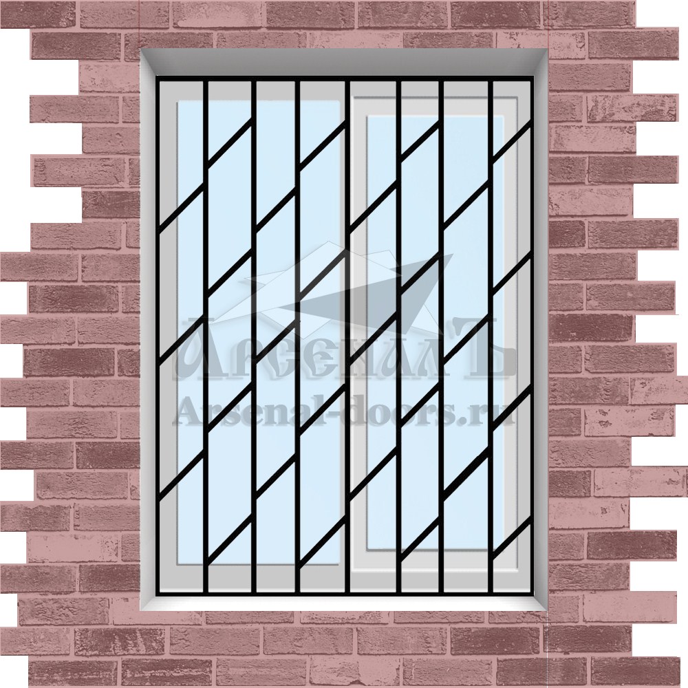 Сварная решетка на окно, балкон или лоджию МР04