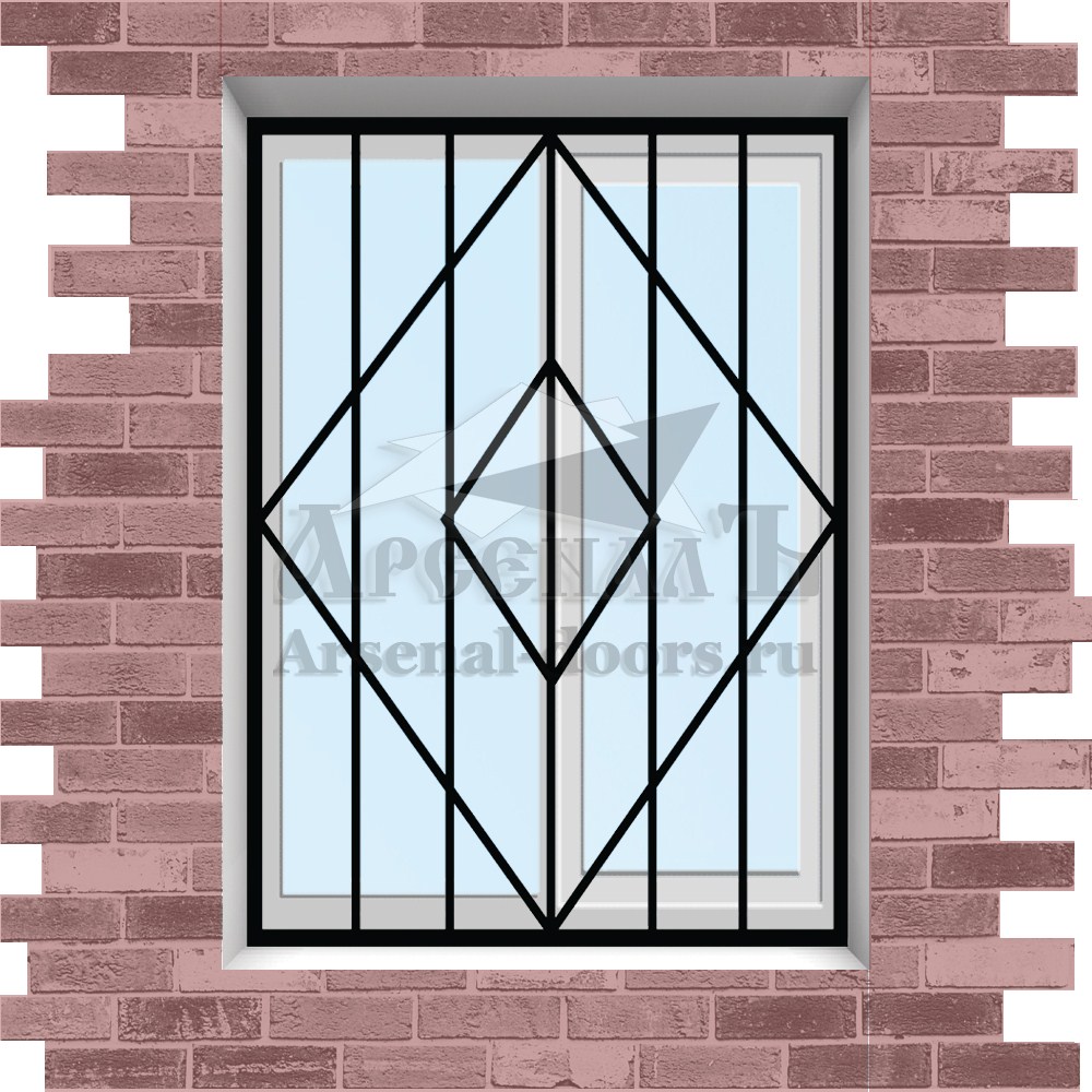 Сварная решетка на окно, балкон или лоджию МР06
