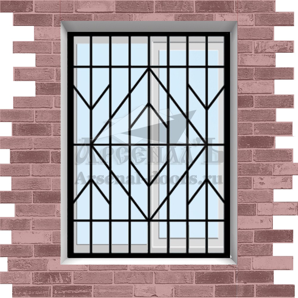 Сварная решетка на окно, балкон или лоджию МР07