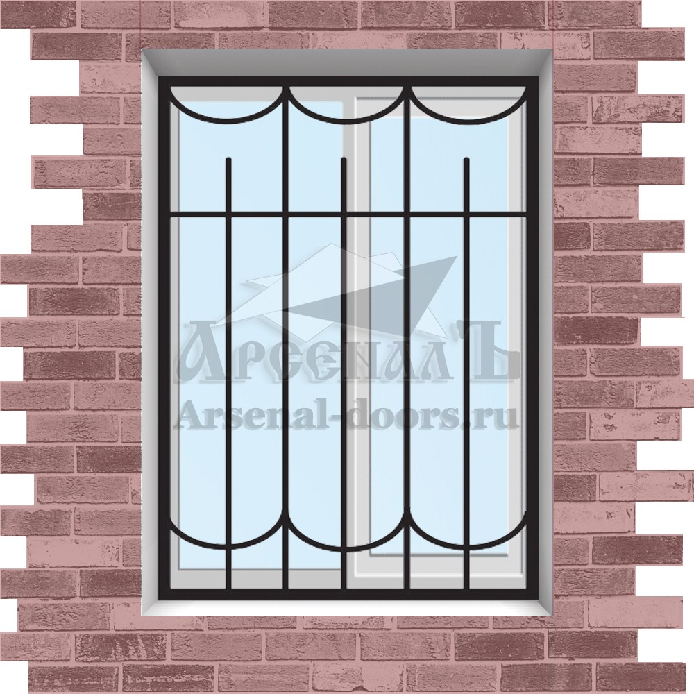 Сварная решетка на окно, балкон или лоджию МР08