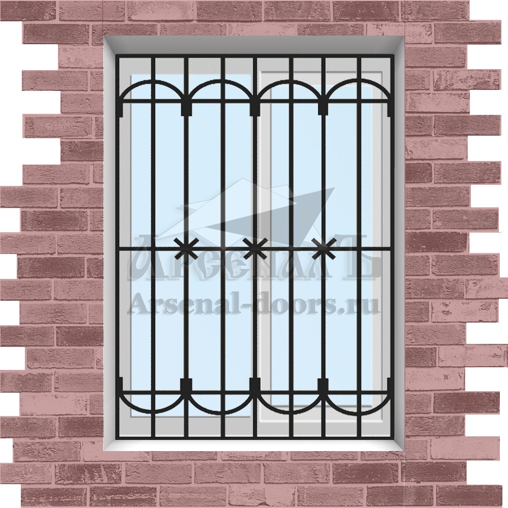 Сварная решетка на окно, балкон или лоджию МР09