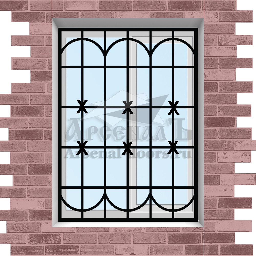 Сварная решетка на окно, балкон или лоджию МР10