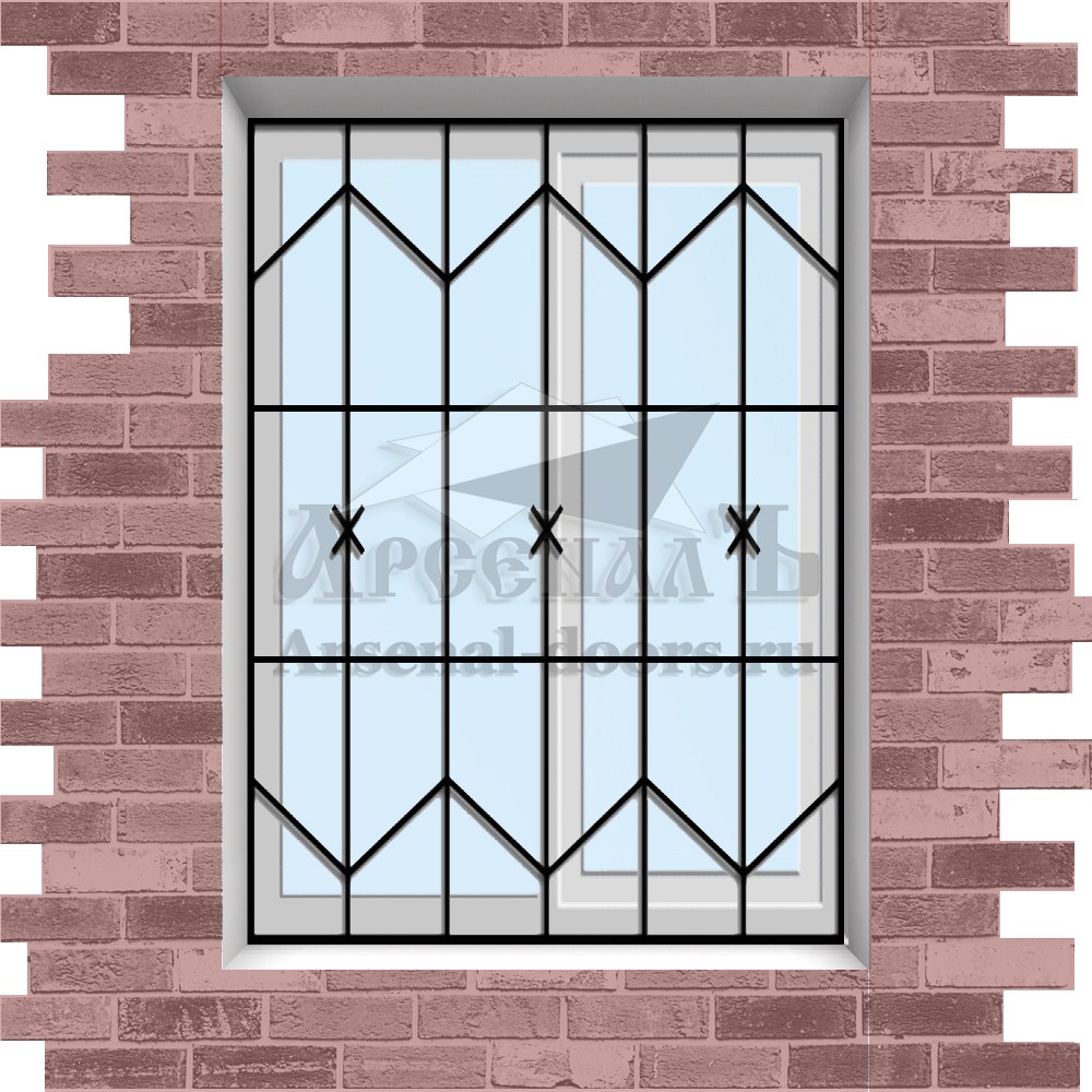 Сварная решетка на окно, балкон или лоджию МР11