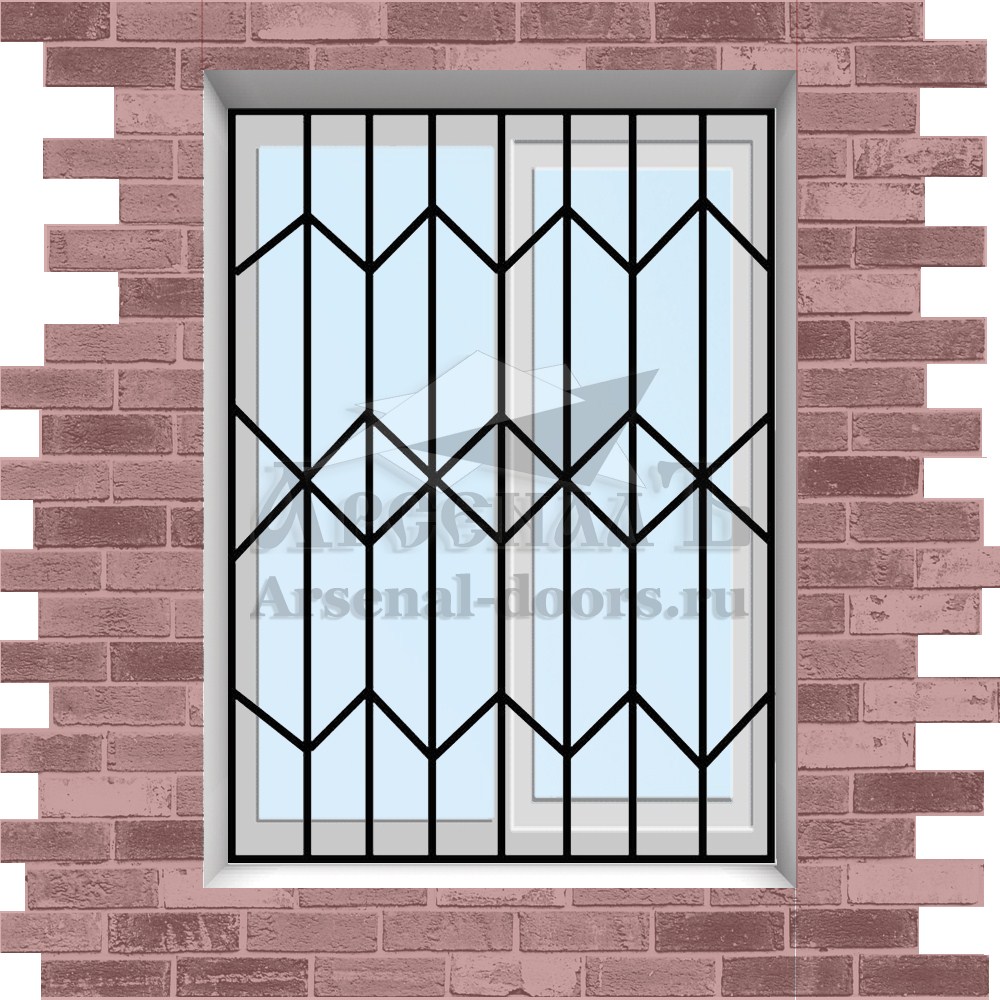 Сварная решетка на окно, балкон или лоджию МР13