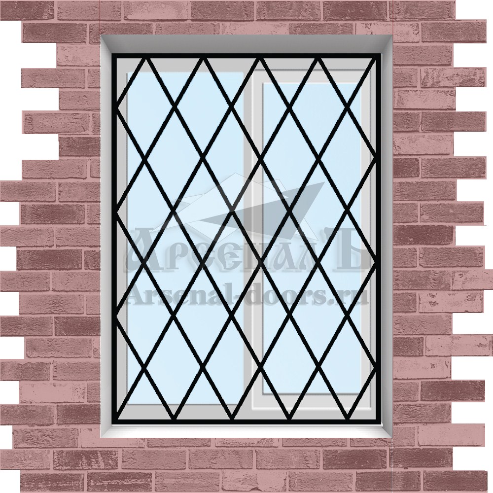 Сварная решетка на окно, балкон или лоджию МР14