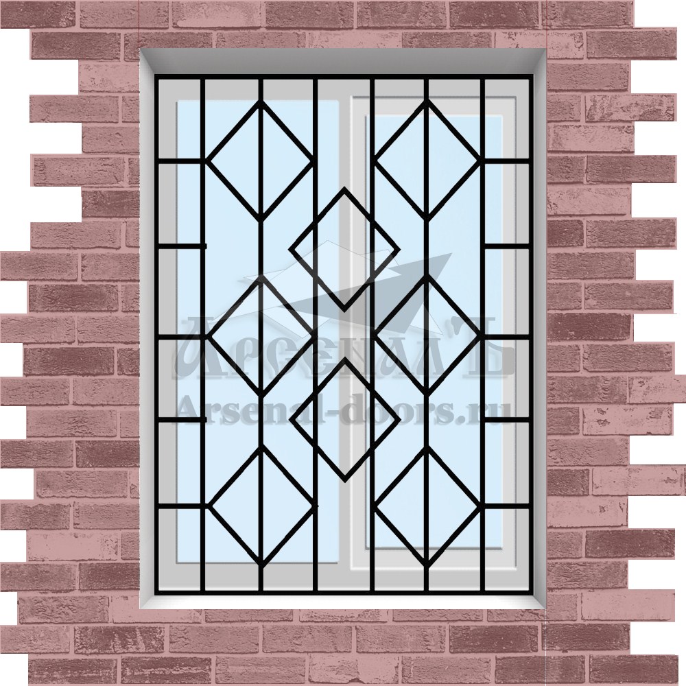 Сварная решетка на окно, балкон или лоджию МР15