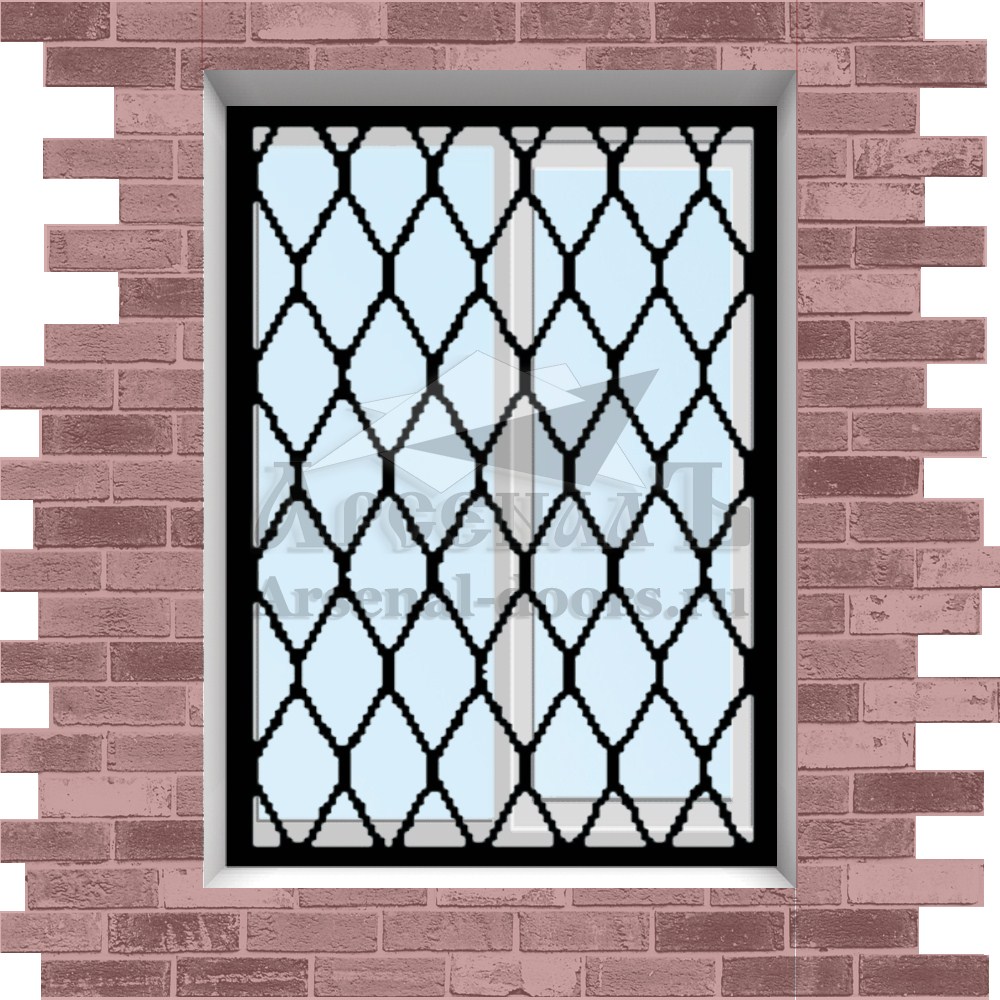 Сварная решетка на окно, балкон или лоджию МР25