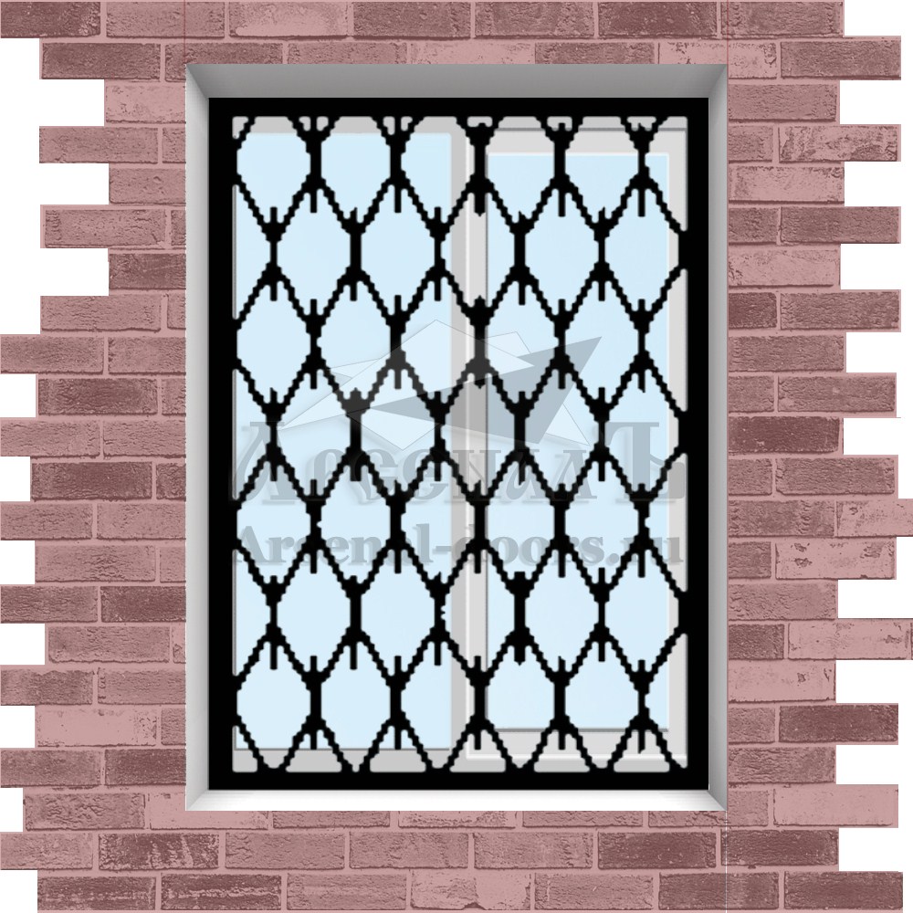 Сварная решетка на окно, балкон или лоджию МР26
