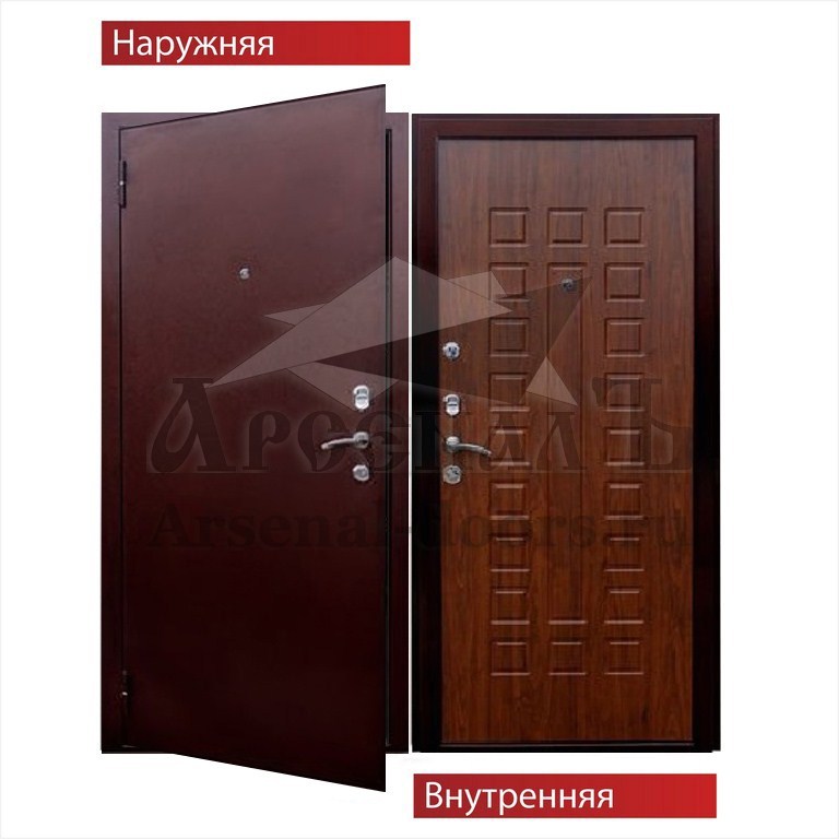 Металлическая дверь в квартиру и офис Порошок - МДФ шпон