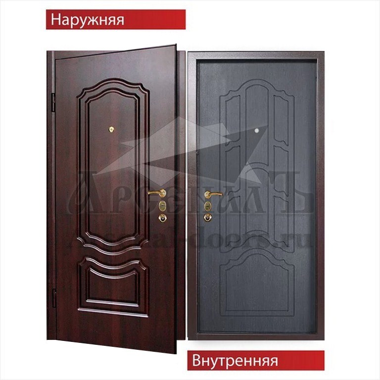 Металлическая дверь средней ценовой категории ПВХ с 2х сторон