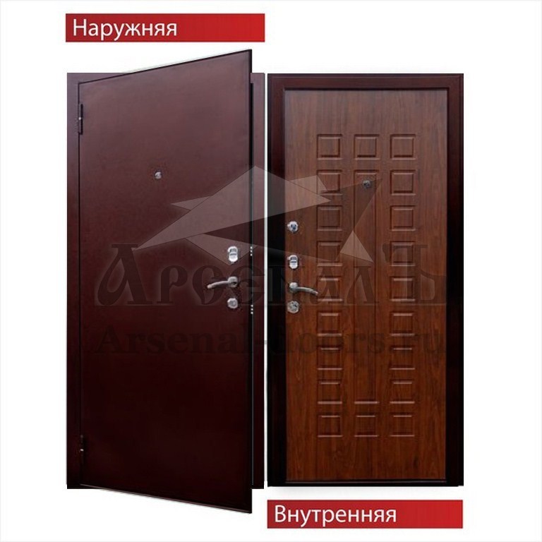 Металлическая дверь на дачу Порошок - МДФ шпон