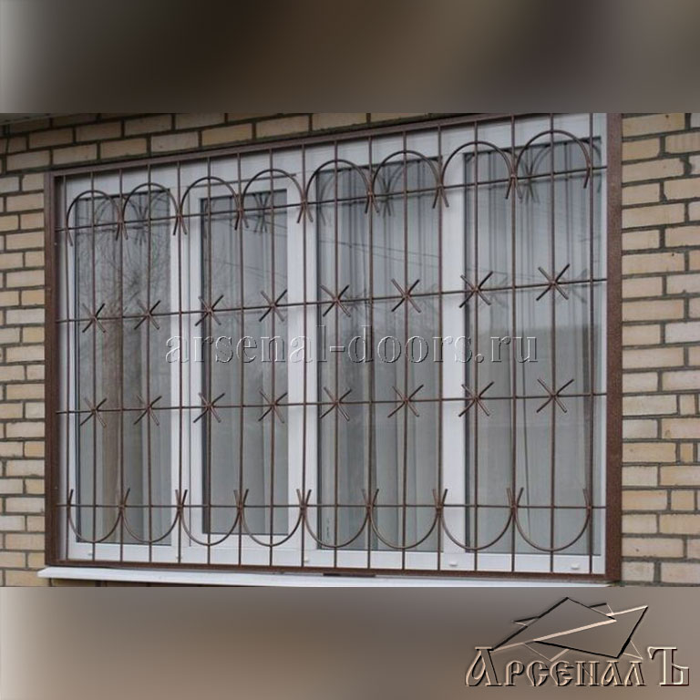 Надежные железные решетки на окна Клин (Артикул 00101)